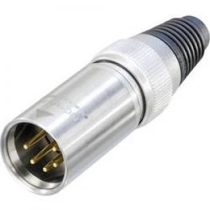 image of XLR connector Plug straight Number of pins 5 Silver Neutrik NC5MXHD