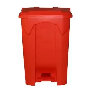 Image of Pedal Bin 80L Polypropylene Red LPB80ZRed