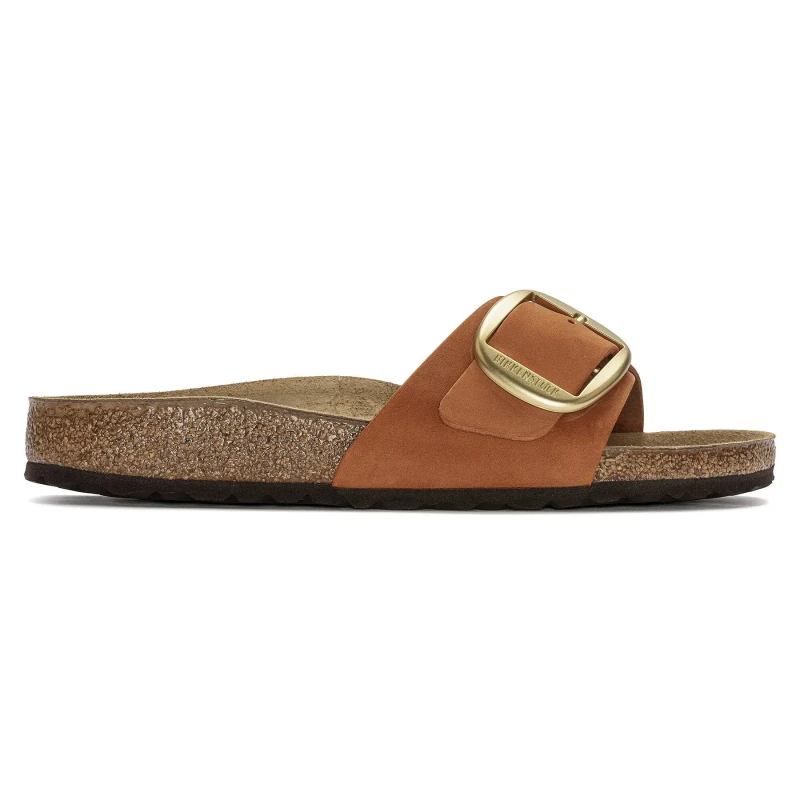 Image of Birkenstock Womens nubuck leather Mules Birkenstock Madrid Marron Female 38