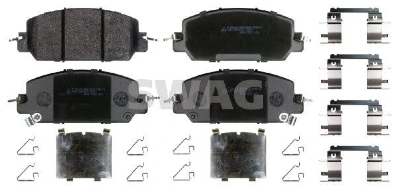 Image of Brake pad set SWAG 33 10 9372