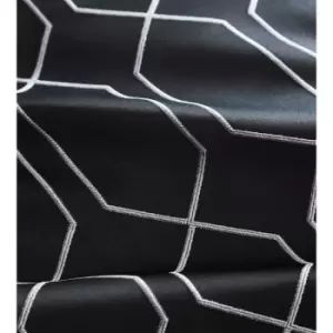 image of Portfolio - Meyer Duvet Cover Set Black/Silver King Size Bedding Set - Black