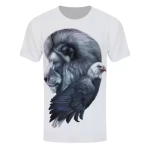 Image of Unorthodox Collective Mens Virtis Duo Sublimation T-Shirt (S) (White/Blue)