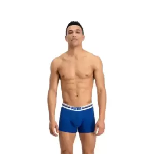 image of Puma 2 Pack Logo Boxer - Blue