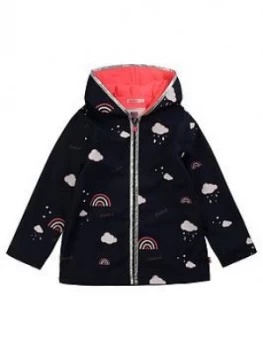 image of Billieblush Girls Magic Hooded Raincoat - Navy