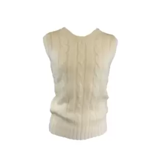 Image of Carta Sport Boys Plain Cricket Sweater Vest (S-M) (White)