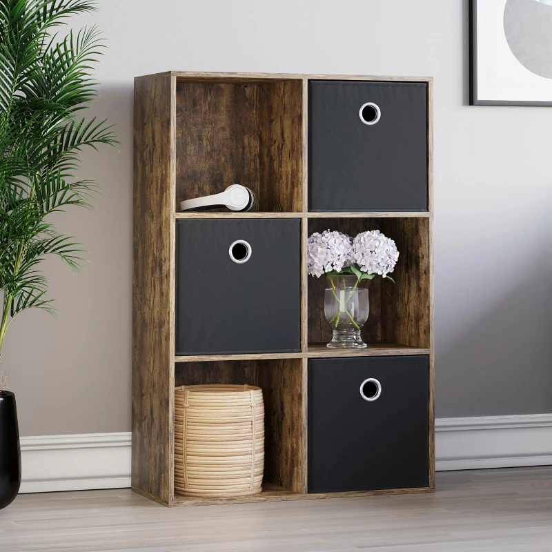 Image of Lassic 2x3 Cube Storage Unit DB + Set of 3 Storage Cubes Black unisex 2x3