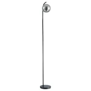 image of Contemporary Floor Lamp Black, Glass