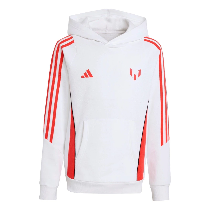 Image of adidas Messi Hoodie Juniors White/Red unisex 13 Years