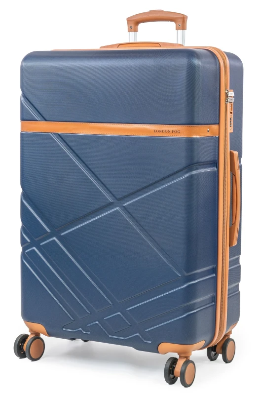 Image of London Fog Eton Hardshell Suitcase Wheeled Matching Luggage - Blue Blue M