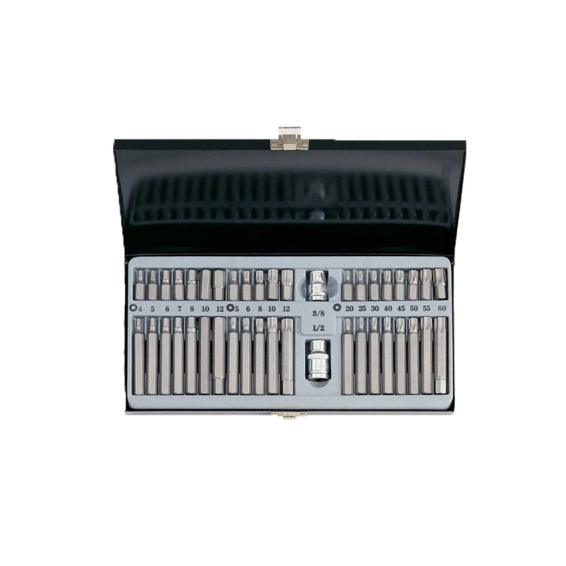 Image of FORCE 4421T Screwdriver Bit Set Number of tools: 42, in Sheet Steel Cassette Screwdriver Bit Set (6625)