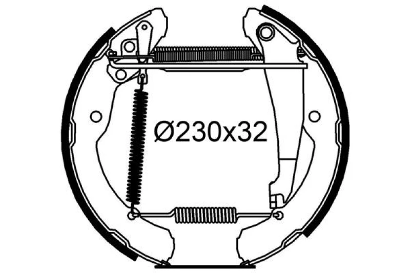 Image of Brake Shoe Set VALEO 554961