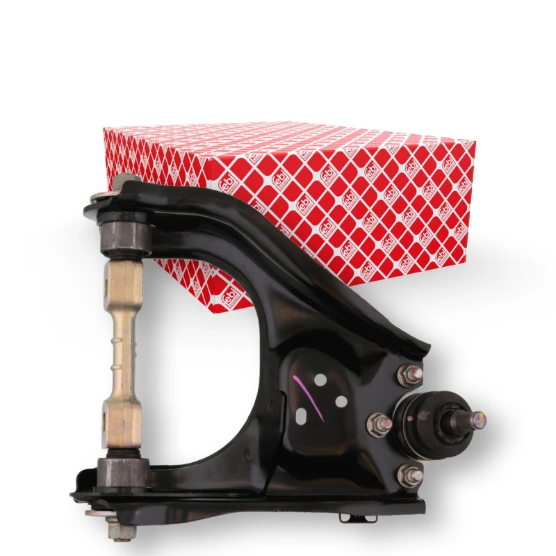 Image of FEBI BILSTEIN 43335 Suspension arm Control Arm, Sheet Steel, Upper, with ball joint, with rubber mounts Sheet Steel Track Control Arm (273)