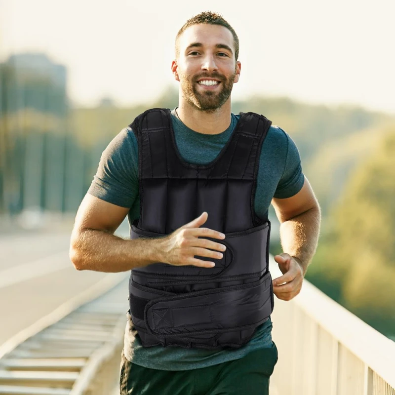 Image of HOMCOM HOMCOM 10KGS Adjustable Weight Vest Running Gym Training Weight Loss Black 5056399112249