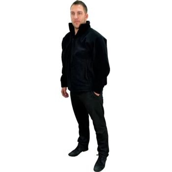 Image of F400 Medium Black Microfleece Jacket - Tuffsafe