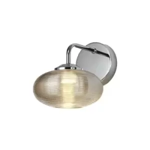 image of Wall Light Switched, 1 x 8W LED, 4000K, Champagne, Polished Chrome - Luminosa Lighting