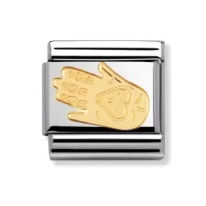 Image of Nomination Classic Gold Hebraic Hand Charm