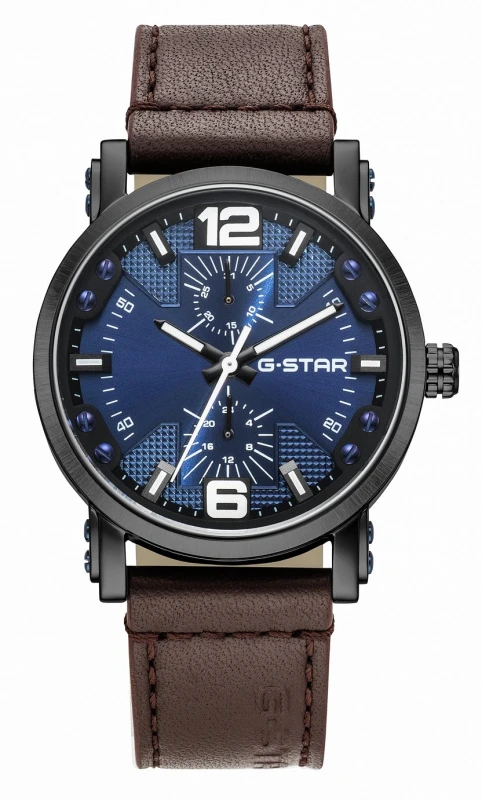 Image of G Star G Star Rovic Mens Brown Leather Strap Watch