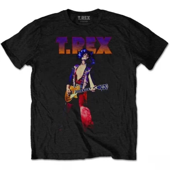 image of T-Rex - Rockin' Unisex Small T-Shirt - Black