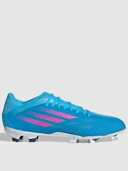 Image of adidas X Speedflow.3 Firm Ground Football Boots - Blue Size 8, Men