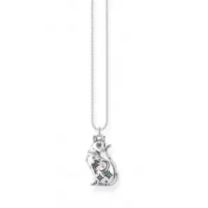 Image of Sterling Silver Cat Constellation Necklace KE1971-340-7