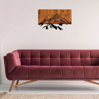 Image of Dag 1 Walnut Black Decorative Wooden Wall Accessory