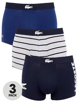 Image of Lacoste 3 Pack Logo Boxer Shorts - Multi Size XL Men