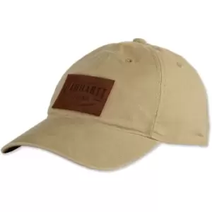 Image of Carhartt Mens Rigby Stretch Fit Leather Patch Baseball Cap Medium/Large