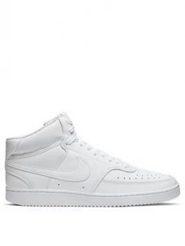 Image of Nike Court Vision Mid, White/White, Size 10, Men