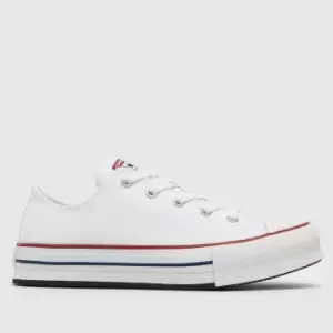 Converse White Lo Eva Lift Platform Youth Trainers