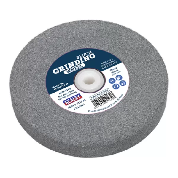 Image of Genuine SEALEY BG150/15 Grinding Stone Ø150 x 20mm 32(13)mm Bore A60P Fine