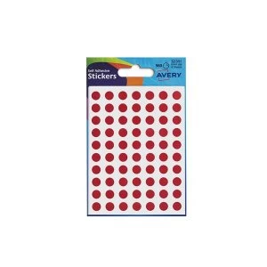 Image of Avery 8mm Self Adhesive Dot Stickers Red 560 Labels CardsPackage