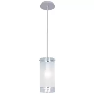 Italux Vigo - Modern Hanging Pendant Chrome 1 Light with Matt Shade, E27