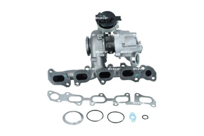 Image of NRF 90010092 Turbocharger with gaskets/seals, with exhaust manifold Charger,charging system (2234)