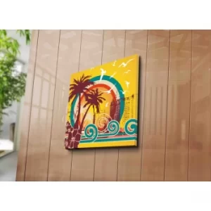 Image of 4545C-64 Multicolor Decorative Canvas Painting