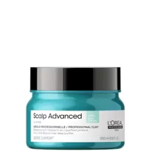 Image of LOreal Professionnel Serie Expert Scalp Advanced Anti-Oiliness 2-in-1 Deep Purifier Clay Hair Mask 250ml