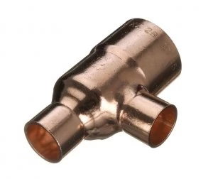 Image of Wickes End Feed Reducing Tee - 22 x 15 x 15mm