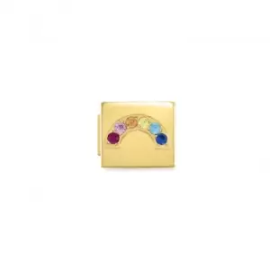 image of Classic Glam Cubic Zirconia Rainbow Link Charm 230308/01