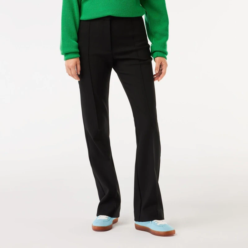 Image of Lacoste High Waist Flared Dress Pants Black female 8