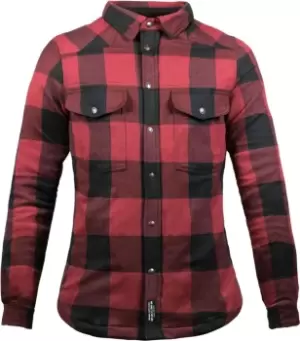 Image of John Doe Motoshirt XTM Ladies Motorcycle Shirt, black-red, Size XL for Women, black-red, Size XL for Women