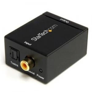 image of StarTech.com SPDIF Digital Coaxial or Toslink Optical to Stereo RCA Audio Converter