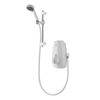 image of Aqualisa Aquastream Power Shower with Adjustable Head - White