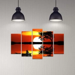 Image of 5DMDF-5 Multicolor Decorative MDF Painting (5 Pieces)