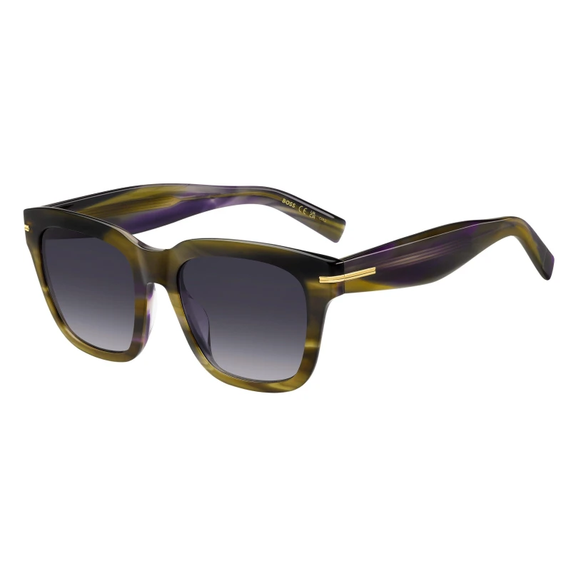 Image of Boss Womens Round Sunglasses Lilac Havana female 52 cm