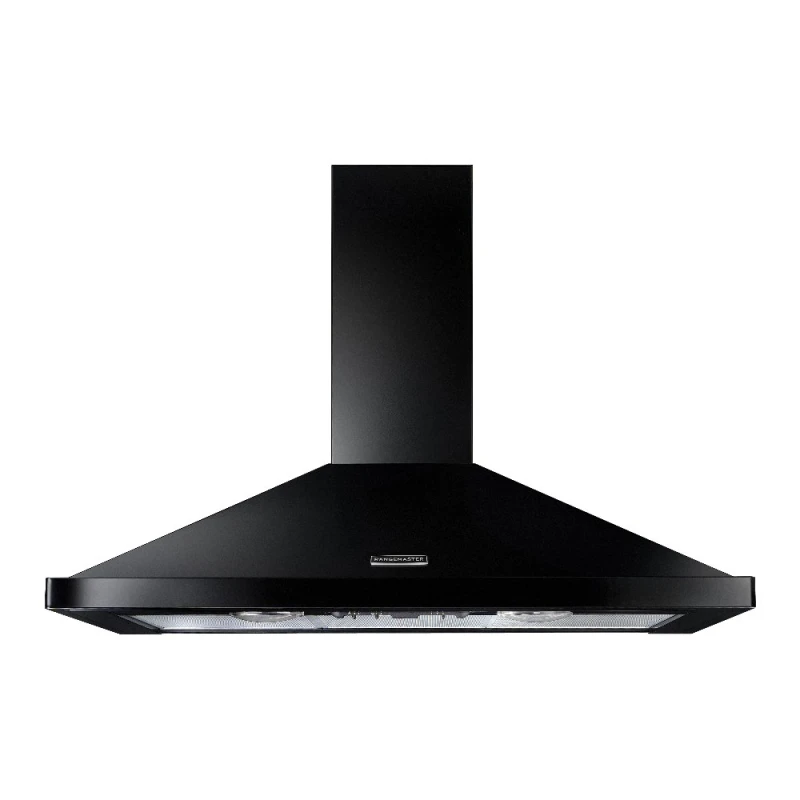 Image of Rangemaster 100cm Chimney Cooker Hood - Black & Chrome RHDC100BLC Black