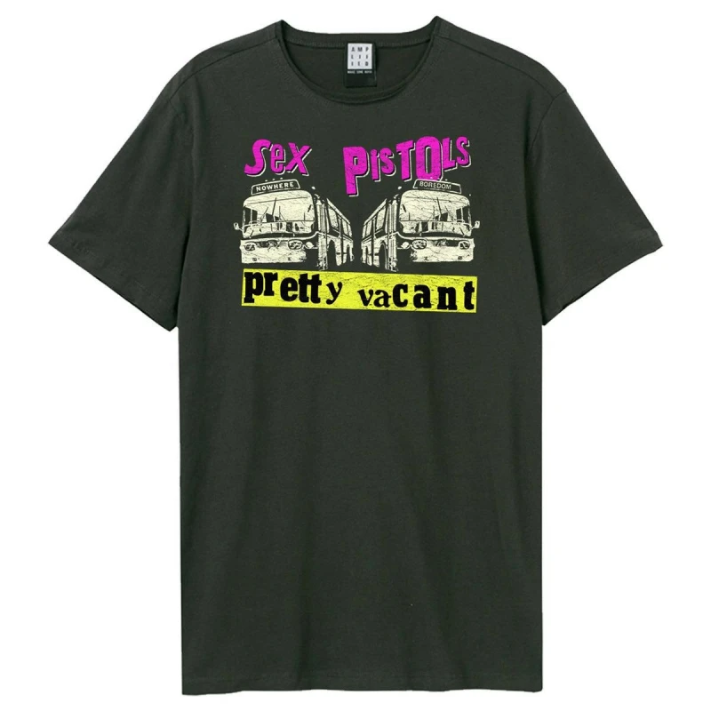Image of Amplified Amplified Men Pretty Vacant Again Sex Pistols T-Shirt in Charcoal Size: Small Charcoal S Male 5063470410682