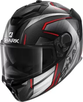 Image of Shark Spartan GT Carbon Kromium Helmet, black-red, Size 2XL, black-red, Size 2XL