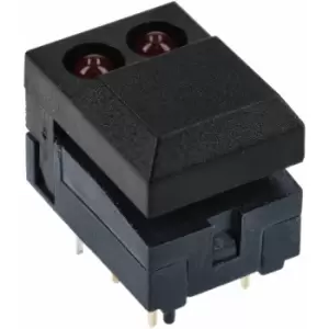 image of R-tech - 536951 Sub Miniature Flat Button Momentary Switch 2xRed LED 24V 12mA