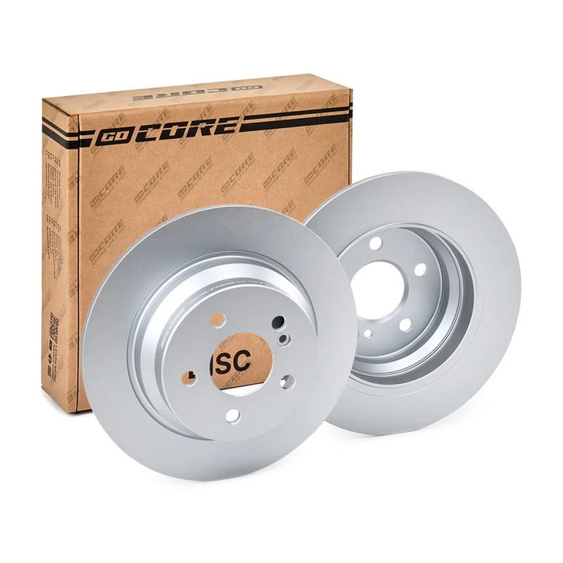 Image of goCORE GCH20213 Brake disc Rear Axle, Solid, Cast Iron, Coated, with bolts/screws Cast Iron Brake Disc (82)
