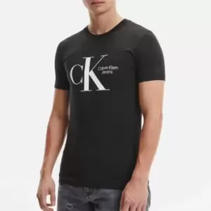 Image of Calvin Klein Jeans Mens Dynamic Centre Logo T-Shirt - Black - L