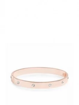 Image of Jon Richard Jon Richard Rose Gold Polished Crystal Bangle